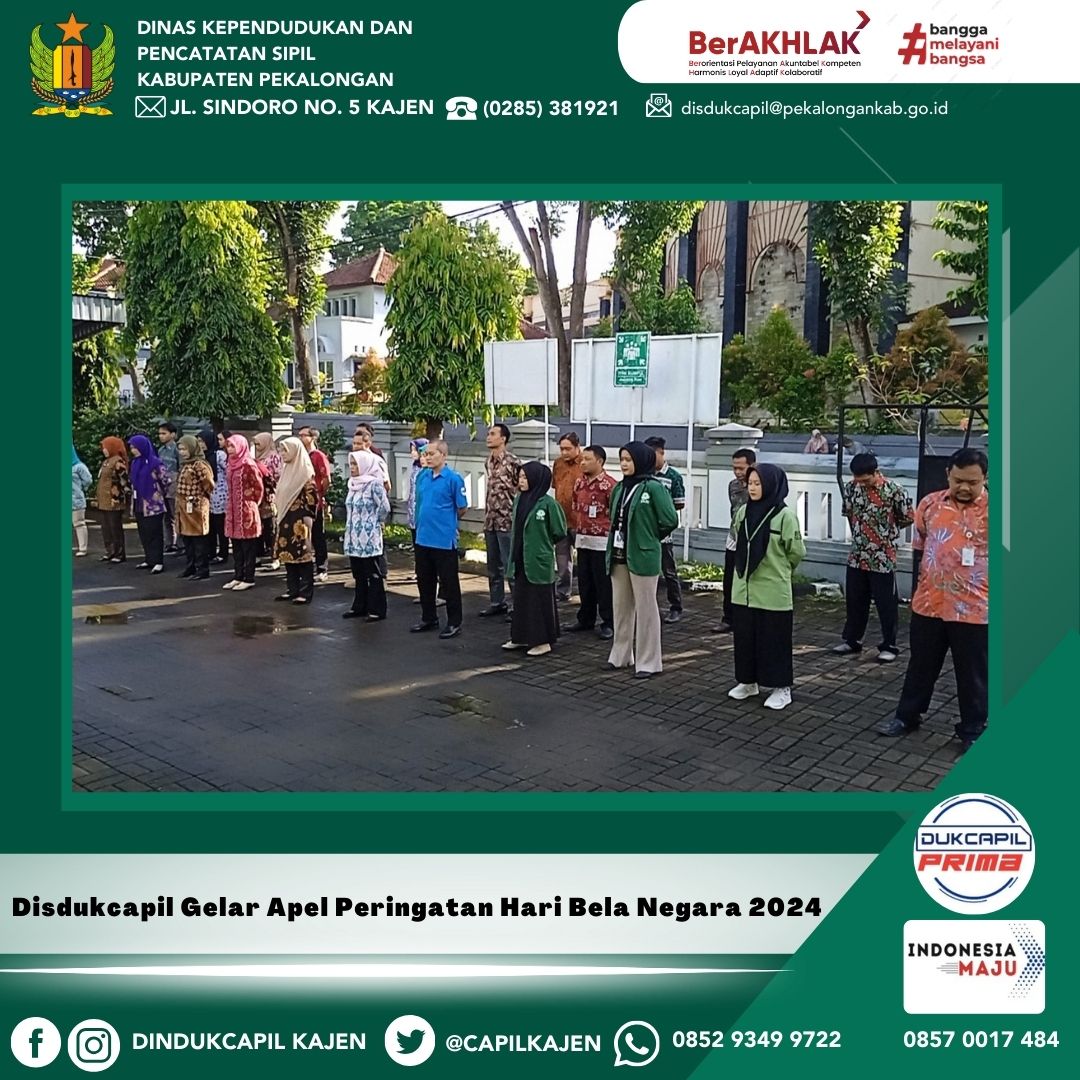 Disdukcapil Gelar Apel Peringatan Hari Bela Negara 2024